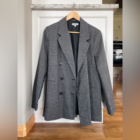 5/$50 🌷🌼🌿 GARAGE Oversized Plaid Blazer Size S - Picture 2 of 5
